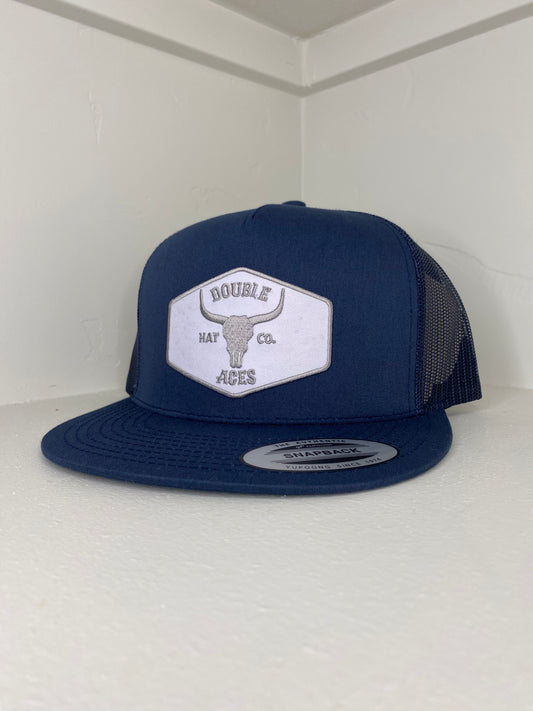 Navy Embroidered Patch Trucker