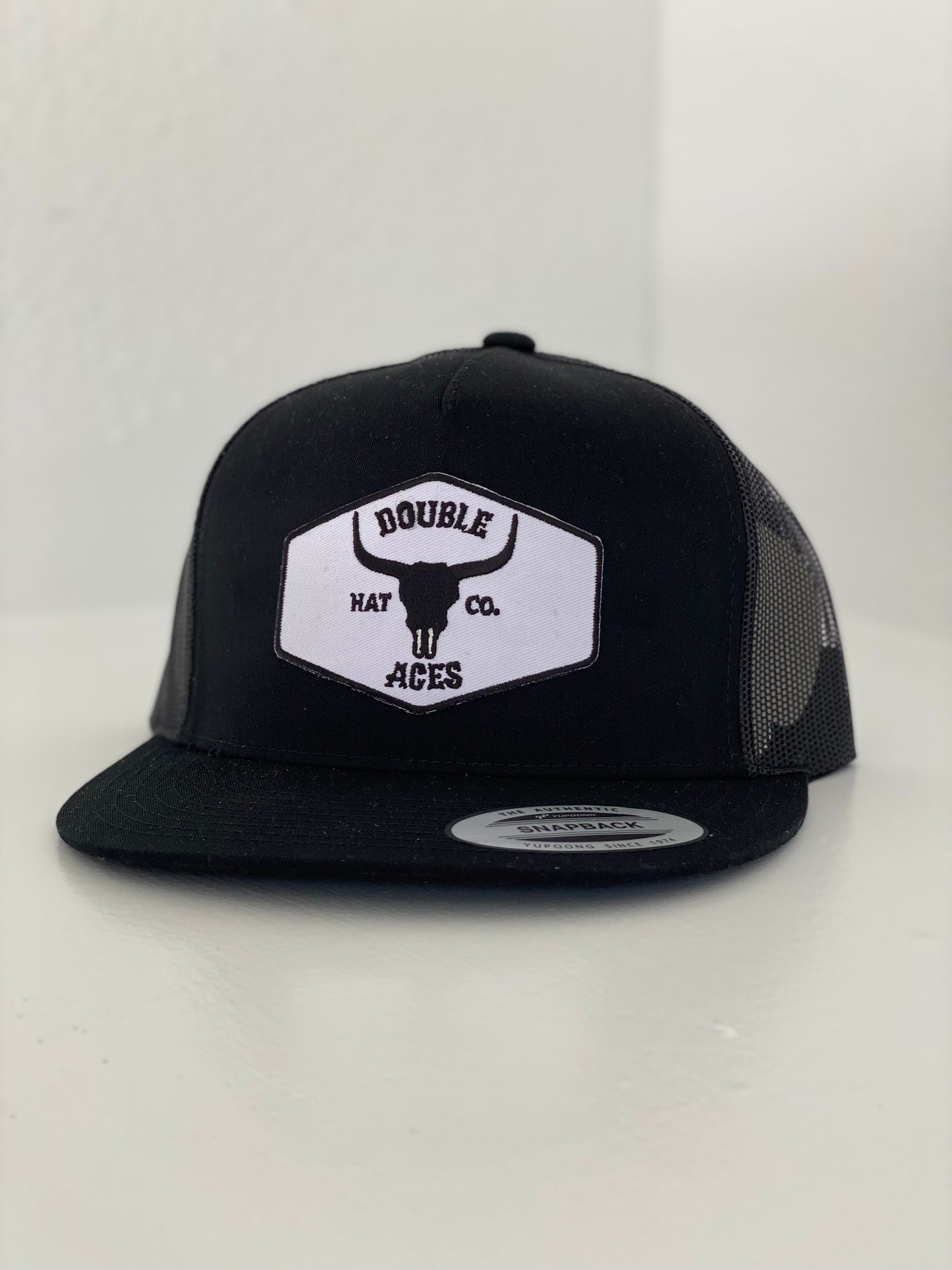 Black Embroidered Patch Trucker