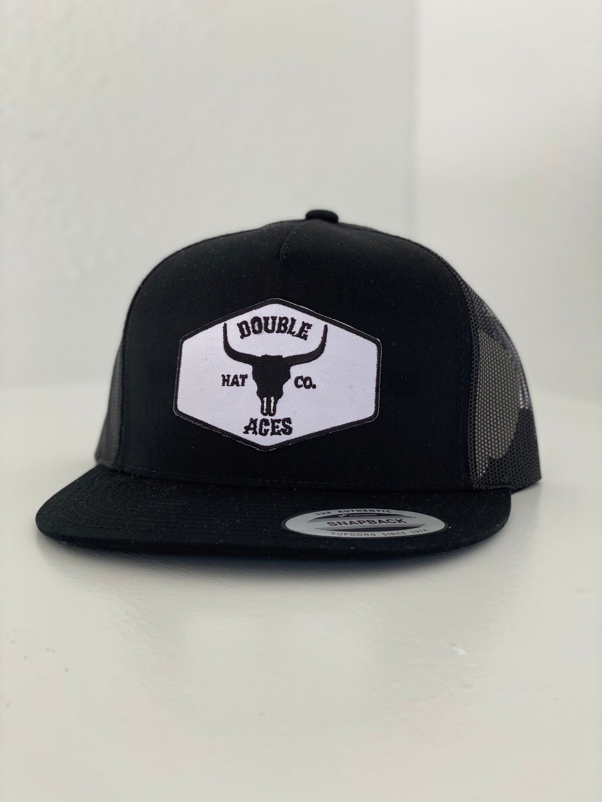 Black Embroidered Patch Trucker – Double Aces Hat&Co