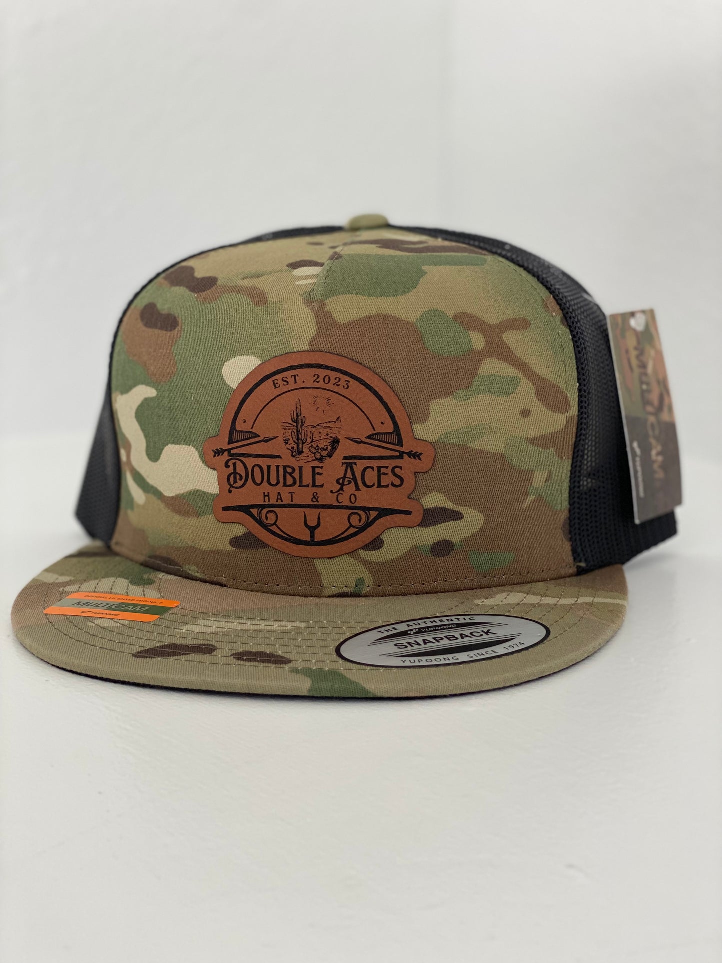 Green Camo OG Leather Patch Trucker