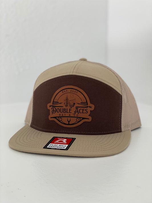 Brown/Khaki OG Leather Patch Trucker