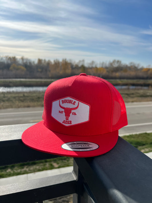 Red Embroidered Patch Trucker